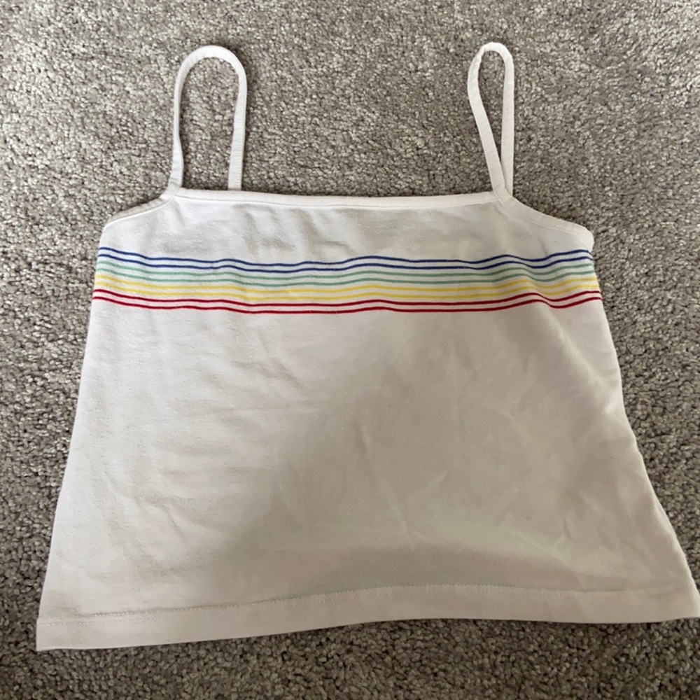 Cute top with rainbow stripes
